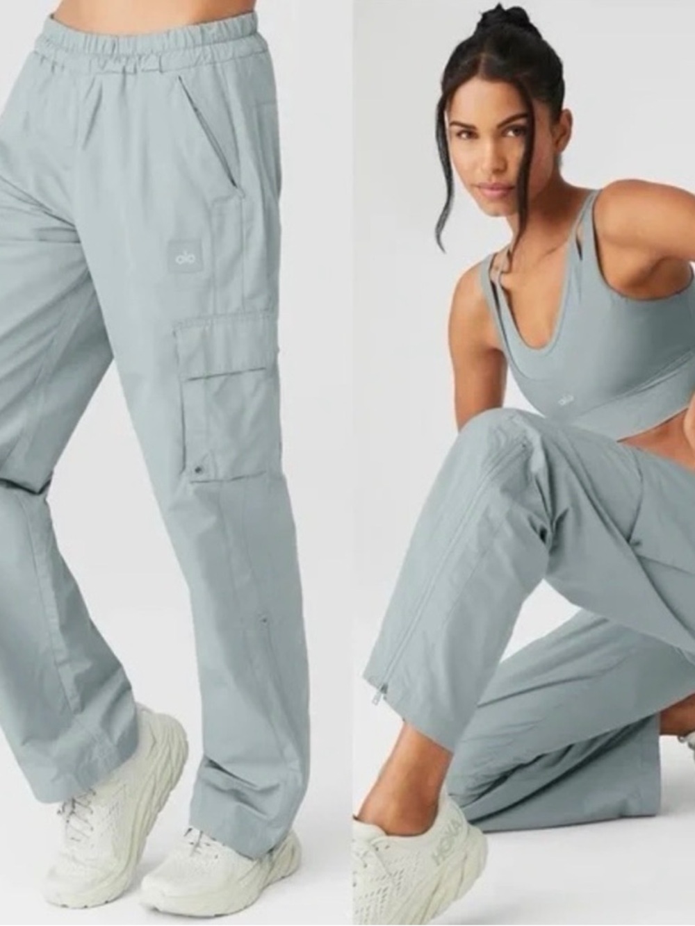 ALO Yoga International Wide Leg City Pant- Cosmic Grey